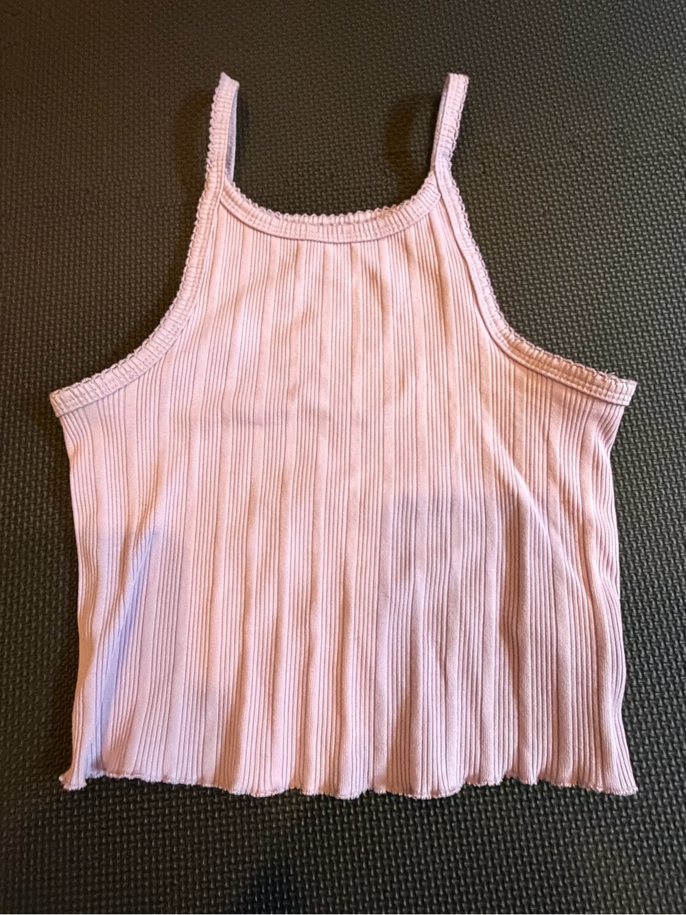Aeropostale Women's Ribbed Lavender Cropped Tank Top